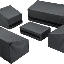 Alternative view of loriano Patio Furniture Cover Set, 5 Piece Outdoor Furniture Cover Waterproof, 600D Heavy Duty Lawn Patio Set Covers