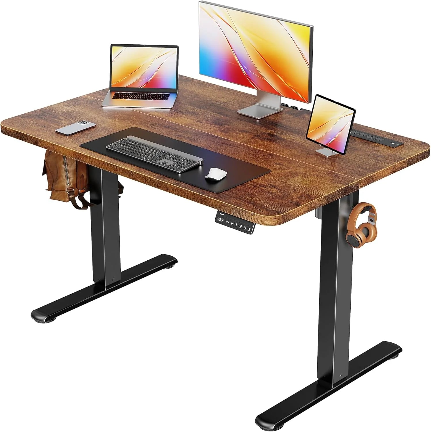 New Arrivals Electric Standing Desk with Power Outlets and USB-C Port, 47 X 24 Inch Height Adjustable Desk - Image 5