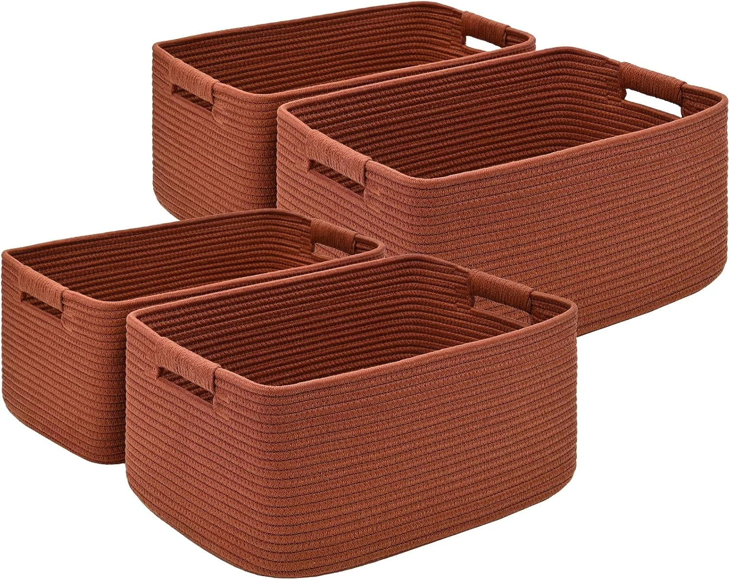2 Pack Large Storage Basket for Organizing, 17.5x13x7 Woven Basket for Shelves, Closet Cube Storage Bins with bifanuoyard - Image 2