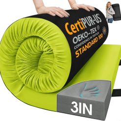Alternative view of New Arrivals 3 Inch Memory Foam Camping Pad, Camping Essentials Roll Up Floor Mat for Car Camping