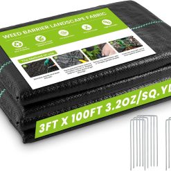 Alternative view of Weed Barrier Landscape Fabric Heavy Duty, 3.2oz Woven Geotextile Fabric