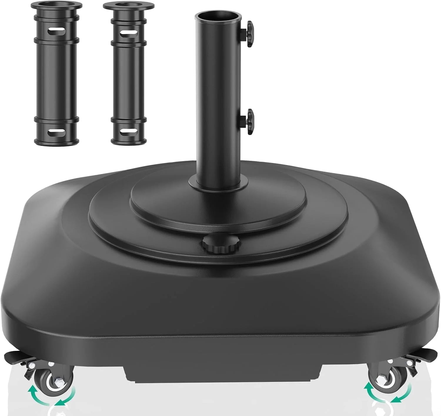 New Arrivals Umbrella Base with Wheels, Umbrella Stand Heavy Duty 100lb Windproof