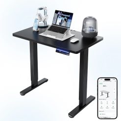 Alternative view of HUANUO 32 Small Electric Standing Desk Adjustable Height, 4 Memory Height Settings bifanuoyard