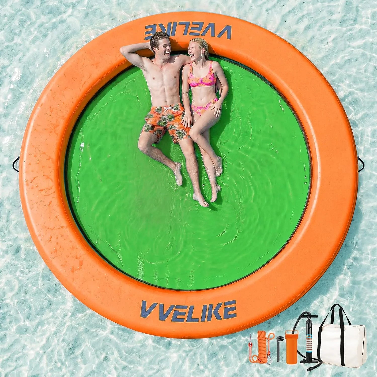 New Arrivals Water Hammock Lake Floats for Adults, Large Circle Pool Hammock Pool Lounger Water Float for Lake River Ocean - Image 4