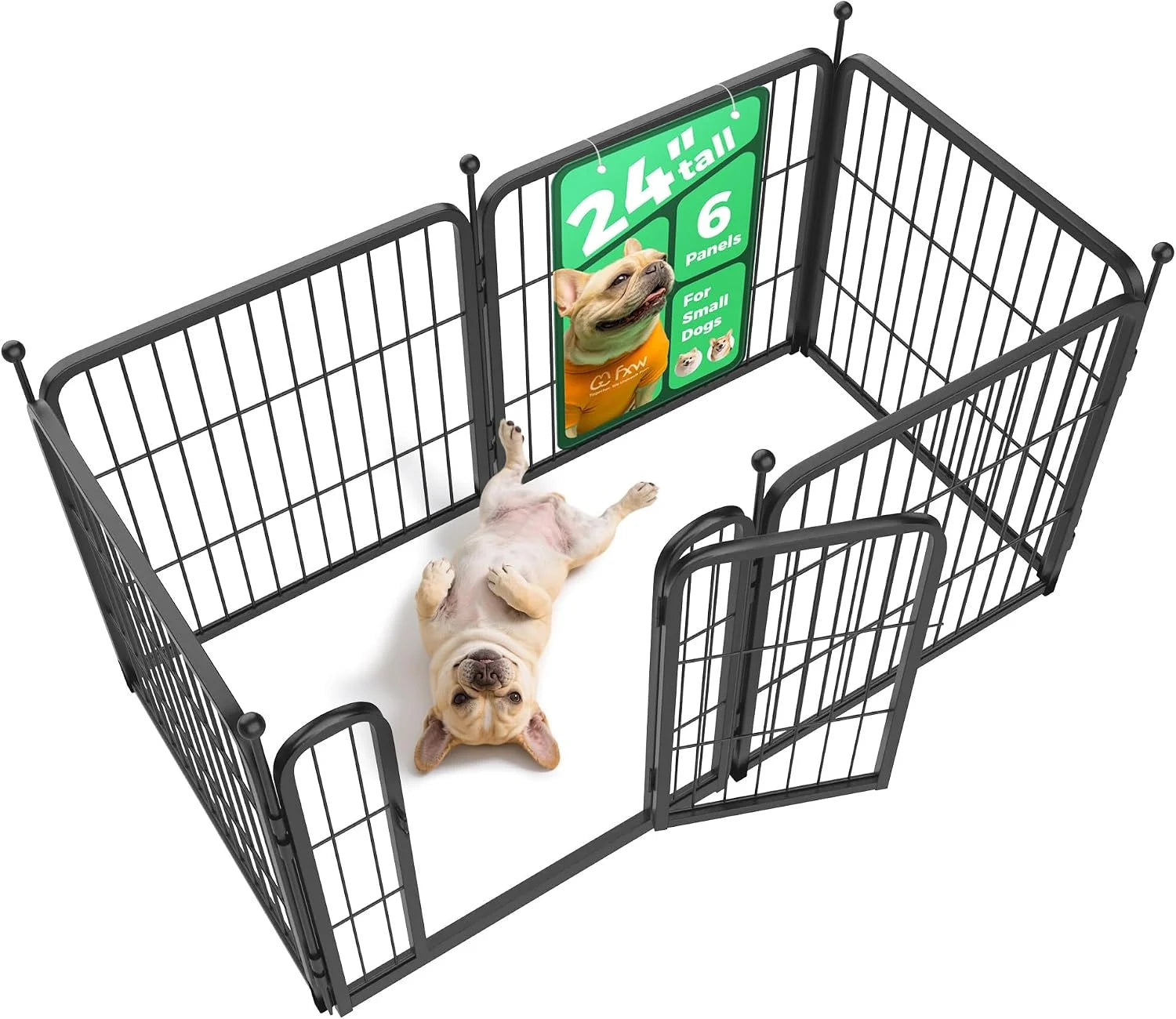 New Arrivals Rollick Dog Playpen, Indoor, 24 H, 8 Panels - Image 67