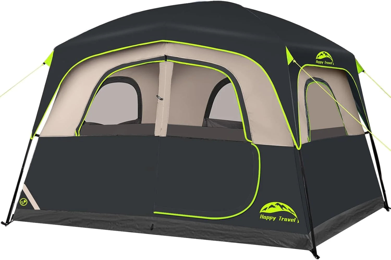 Travel Tent 6 Person Tents for Camping, Waterproof Easy Setup Camping Tent with Rainfly - Image 2