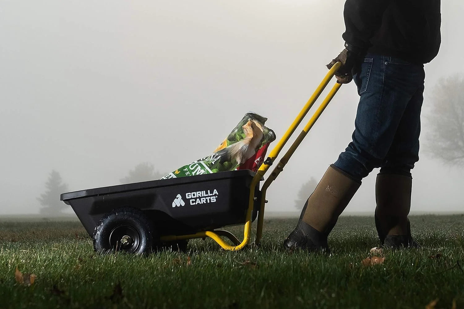 Carts GCR-4 Poly Dump Cart, 2-Wheel Garden Wagon with Foldable Handle, 4 cu ft, 300 lb. Capacity - Image 14