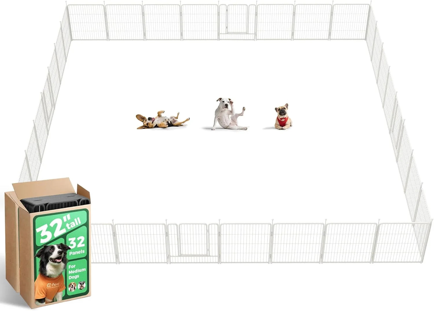 New Arrivals Rollick Dog Playpen, Indoor, 24 H, 8 Panels - Image 66