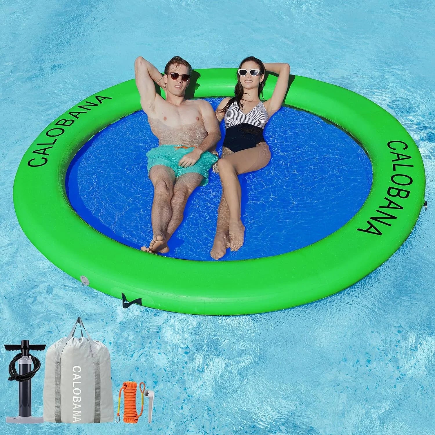 Inflatable Water Hammock for Adults Lake Party Multi Person bifanuoyard
