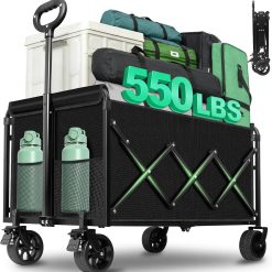 Alternative view of Wagons Carts Foldable, Collapsible Wagon, Foldable Wagon Cart with Wheels, Folding Wagons for Beach Camp Sports Garden