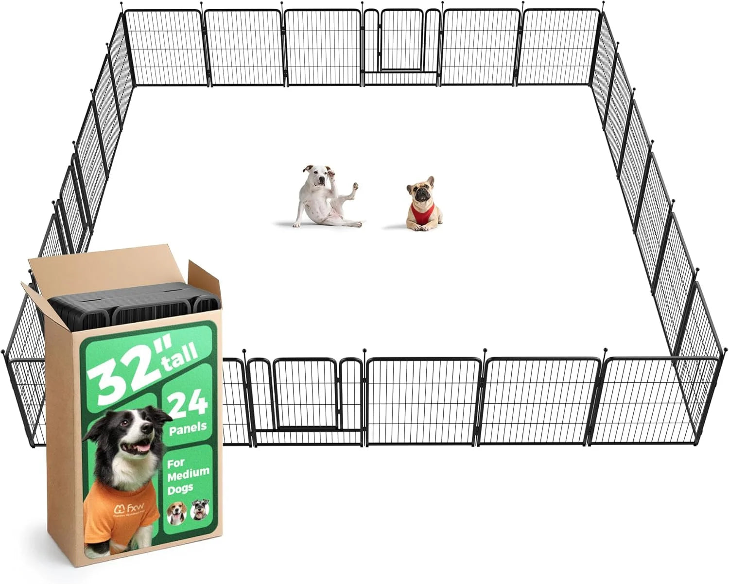 New Arrivals Rollick Dog Playpen, Indoor, 24 H, 8 Panels - Image 17