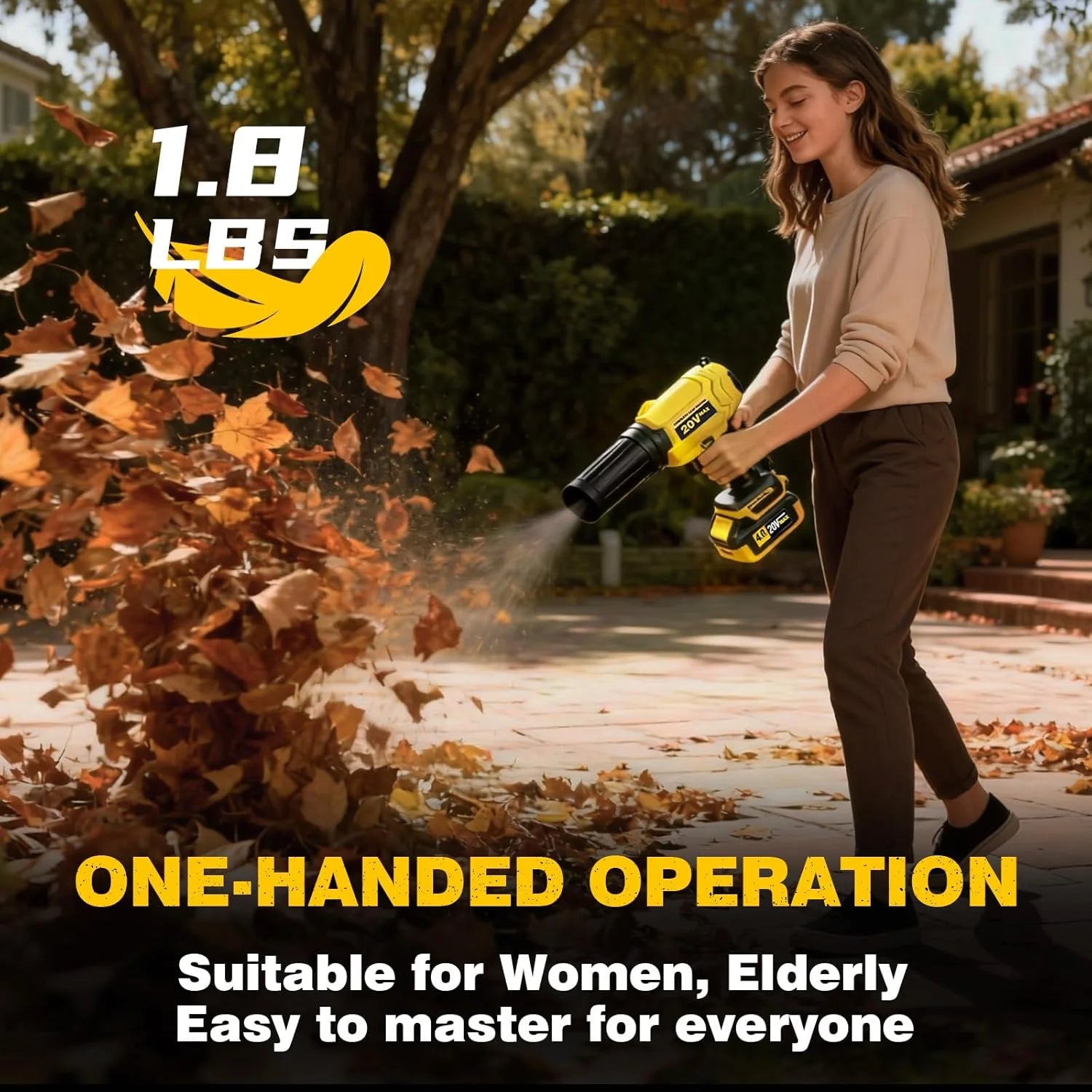 New Arrivals Leaf Blower for DEWALT 20V Max Battery, 720-CFM 180-MPH Handheld Electric Brushless Dust Blower with Light " For Yard Cleanup - Image 5
