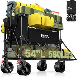 Alternative view of New Arrivals HIKEMOON Double Decker Collapsible Wagon with Extended Tailgate, Black
