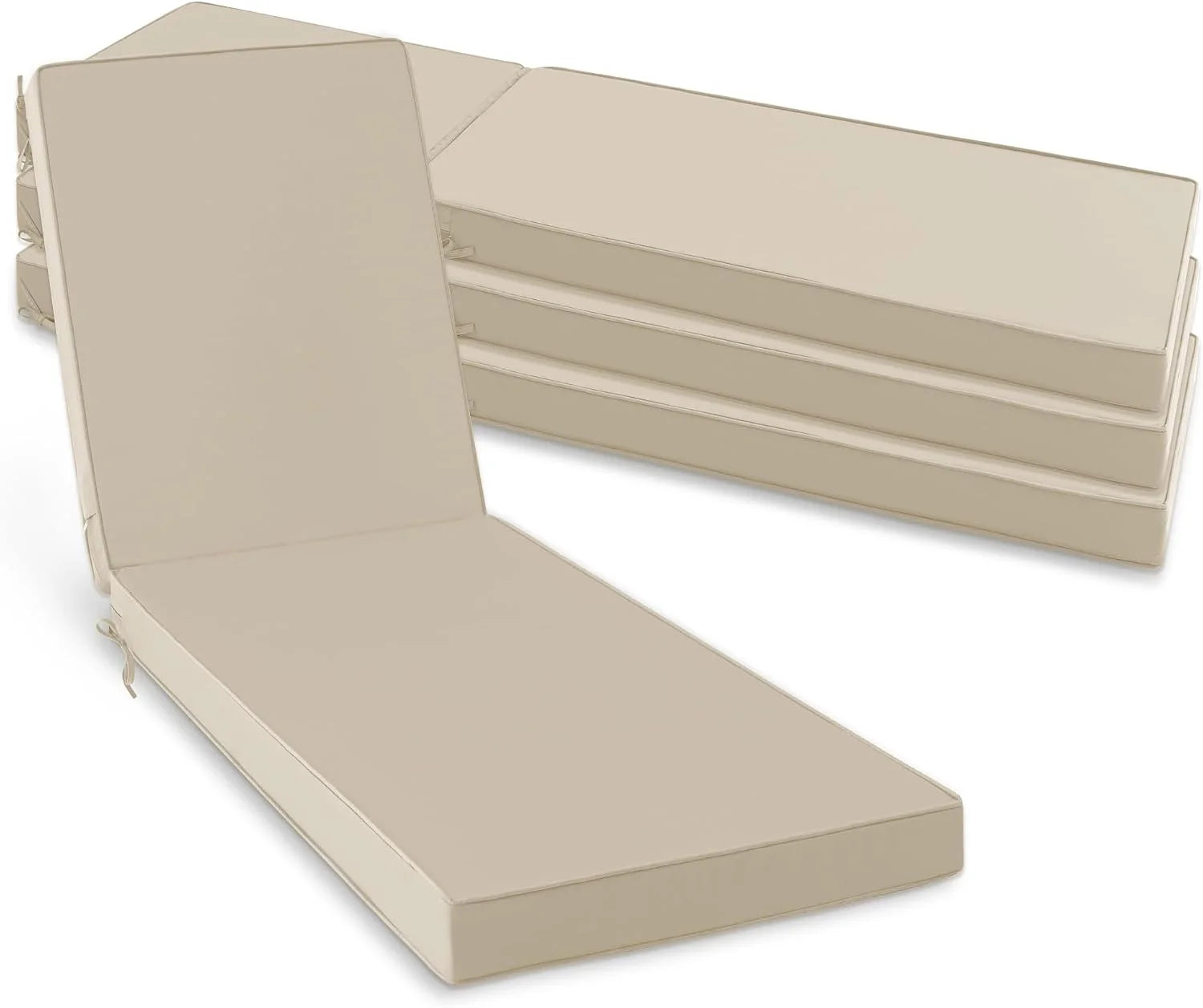 New Arrivals Chaise Lounge Cushions Outdoor Set of 2, Waterproof and Fade Resistant Sun Lounger Replacement Cushion - Image 16