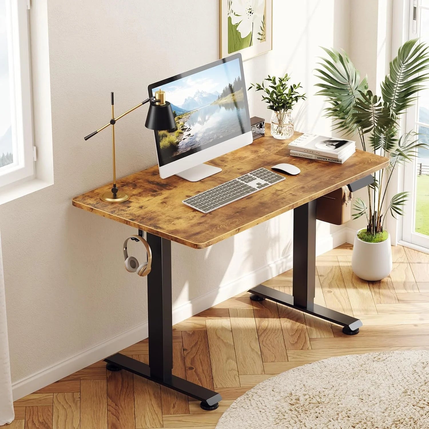 Veken 55 Inch Large Electric Standing Desk, Gaming Table, Height Adjustable Sit Stand Up Computer Tables for Home Office bifanuoyard - Image 9