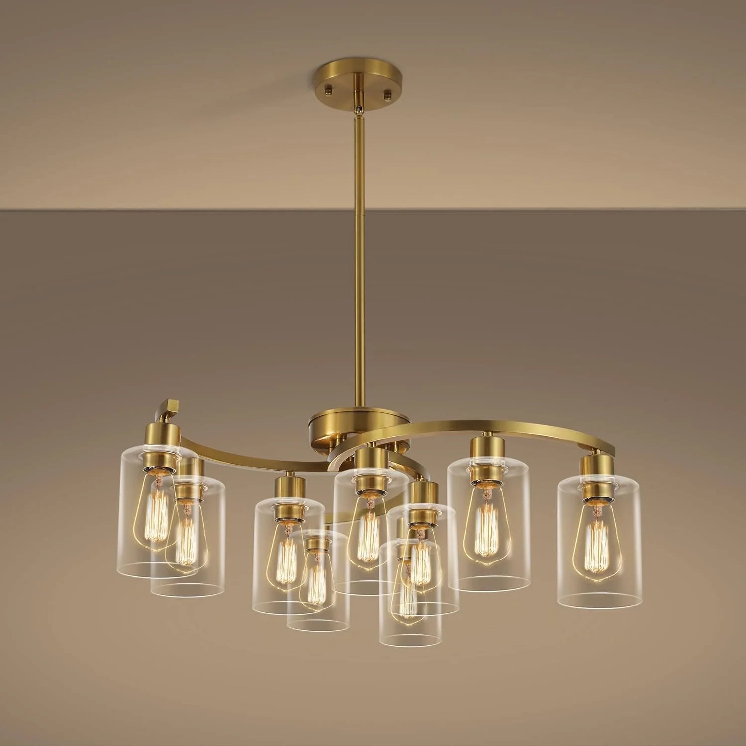 New Arrivals 6-Light Modern Farmhouse Black Chandelier, Adjustable Height Hanging Industrial Pendant Lights Kitchen Island - Image 8