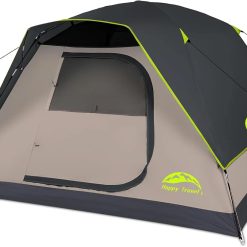 Happy Travel Camping Tent, 4/6 Person Dome Tents for Camping with Rainfly, Waterproof Clip Easy Setup Portable Family bifanuoyard