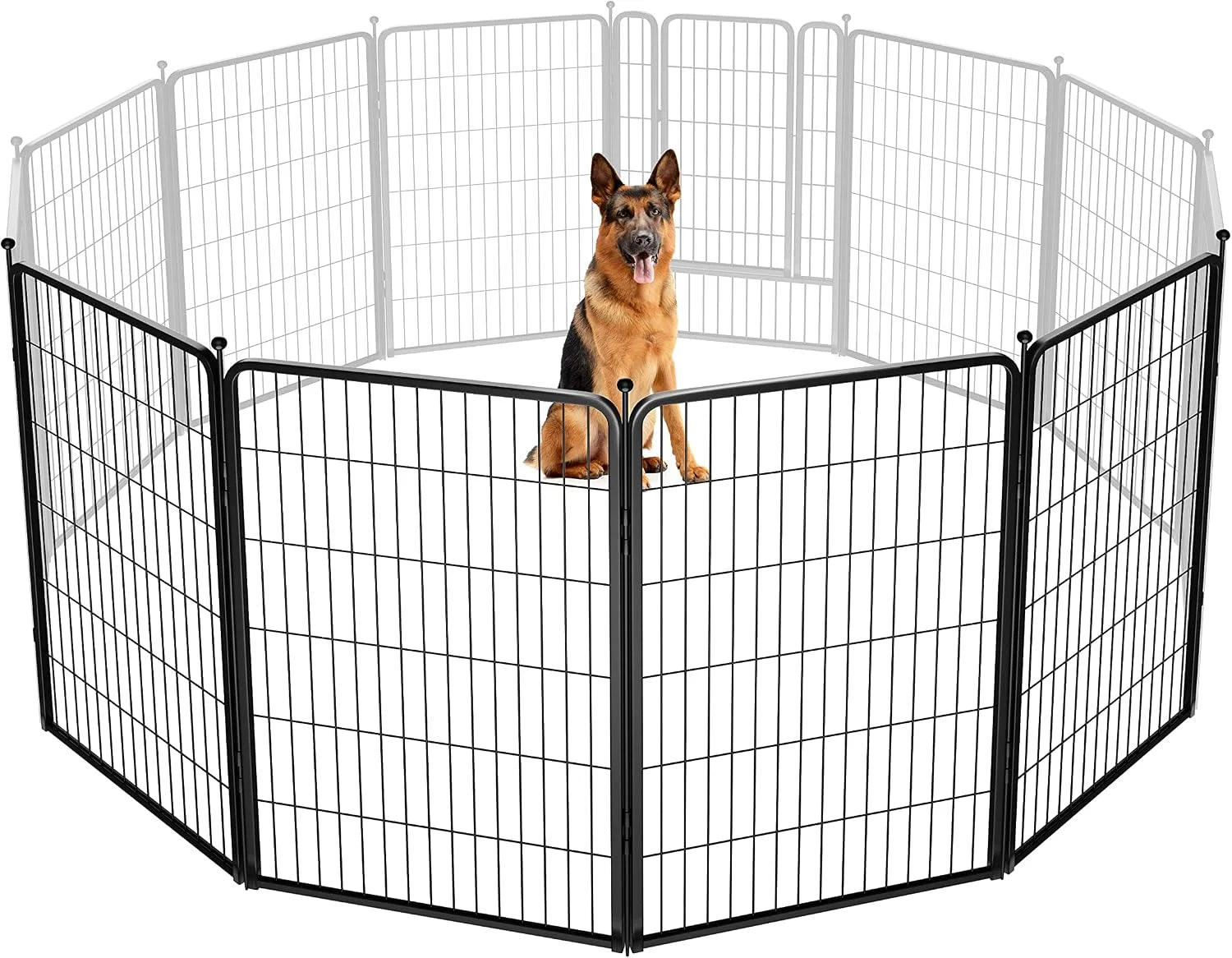 New Arrivals Rollick Dog Playpen, Indoor, 24 H, 8 Panels - Image 59