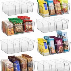 New Arrivals Pantry Organizers and Storage and Cabinet Organizer, 2 Pack, Storage bin with divider for organizing