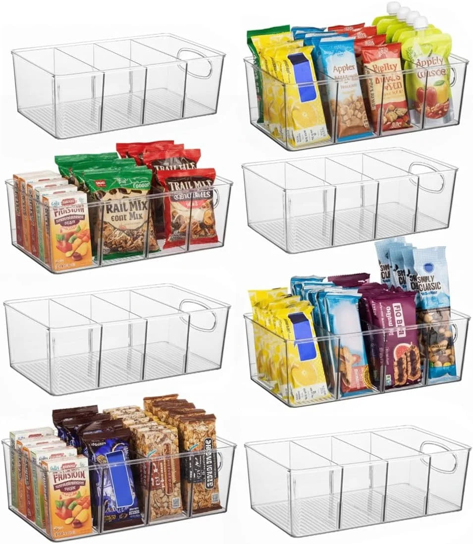 New Arrivals Pantry Organizers and Storage and Cabinet Organizer, 2 Pack, Storage bin with divider for organizing