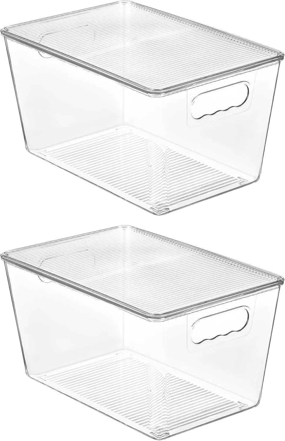 Clear Stackable Storage Bins with Lids and Handles, Large, BPA-free Plastic, Organize Vertically - Image 3