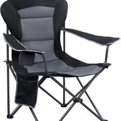 Alternative view of EVER ADVANCED Folding Camping Chair with High Back Padded 2 Pack Oversized Portable Lawn Chairs Lightweight Sturdy Steel bifanuoyard