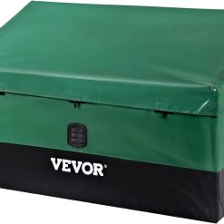 New Arrivals Outdoor Storage Box, 230 Gallon Waterproof PE Tarpaulin Deck Box w/Galvanized Frame, All-Weather Protection