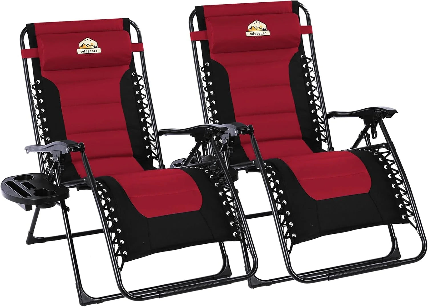 Oversized Padded Zero Gravity Lounge Chair, Foldable Patio Anti Gravity Reclining Chairs Folding Lawn Recliner - Image 7