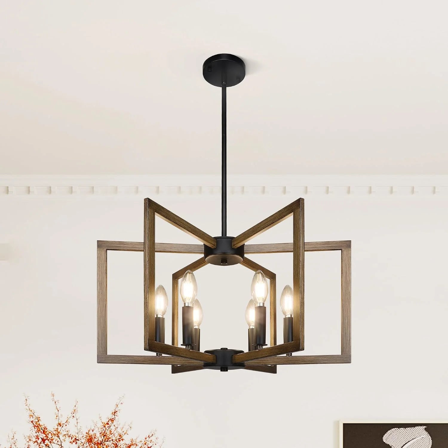 New Arrivals 6-Light Gold Pendant Light, Modern Farmhouse Dining Room Light Fixtures Over Table - Image 9