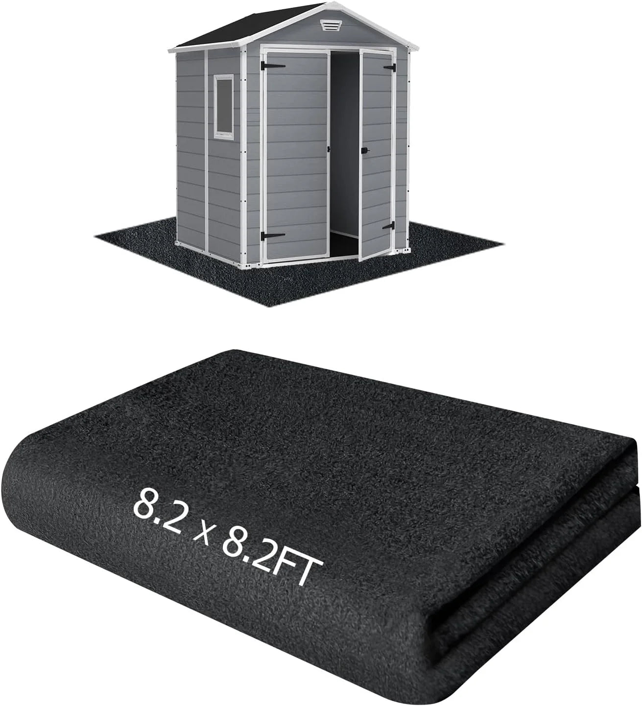 New Arrivals 6x4FT Outdoor Storage Shed Floor Mat, Tent Carpet for Camping Furniture