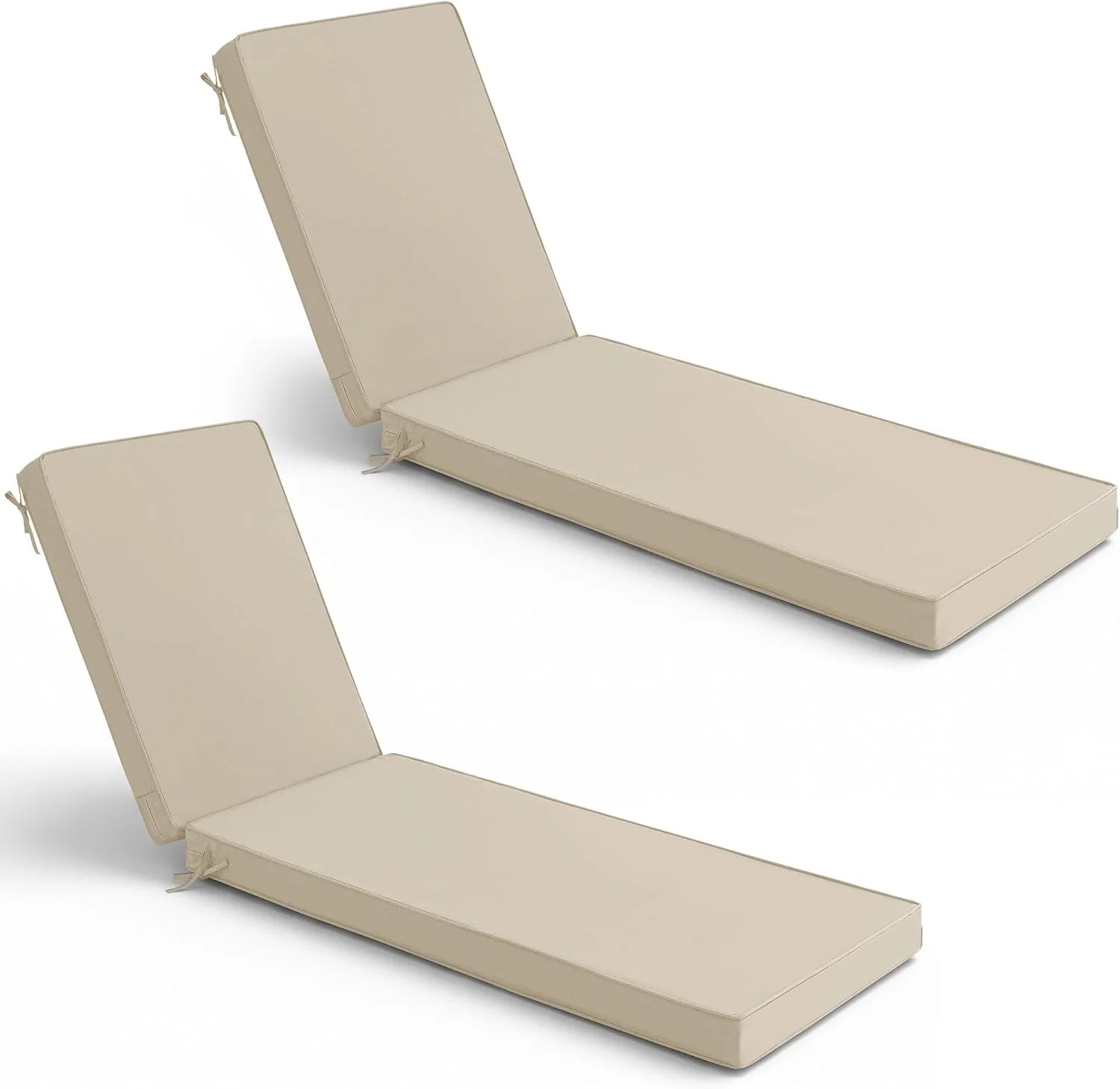 New Arrivals Chaise Lounge Cushions Outdoor Set of 2, Waterproof and Fade Resistant Sun Lounger Replacement Cushion - Image 9