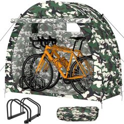 Alternative view of New Arrivals Bike Tent with Bicycle Racks Outdoor Bicycle Storage Sheds, Black