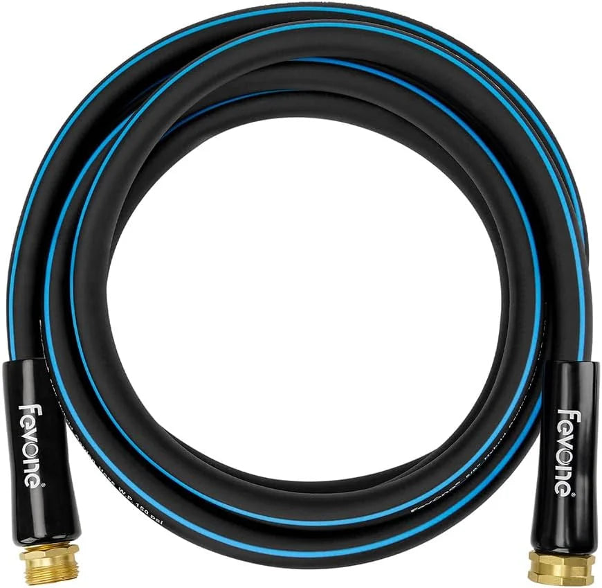 FEVONE Kink Free Garden hose 100 ft, Heavy Duty Water Hose, 5/8 ID, 600 PSI, Solid Brass 3/4 GHT Connectors for Lawn bifanuoyard - Image 2