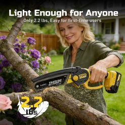 New Arrivals Mini Chainsaw Cordless, 21V 2.0Ah Battery Powered Electric Pruning Saw, One-Hand Chain Saw for Tree Trimming