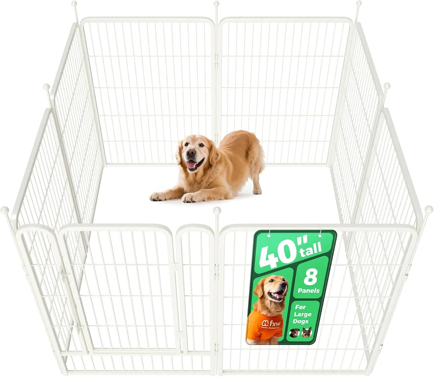 New Arrivals Rollick Dog Playpen, Indoor, 24 H, 8 Panels - Image 27