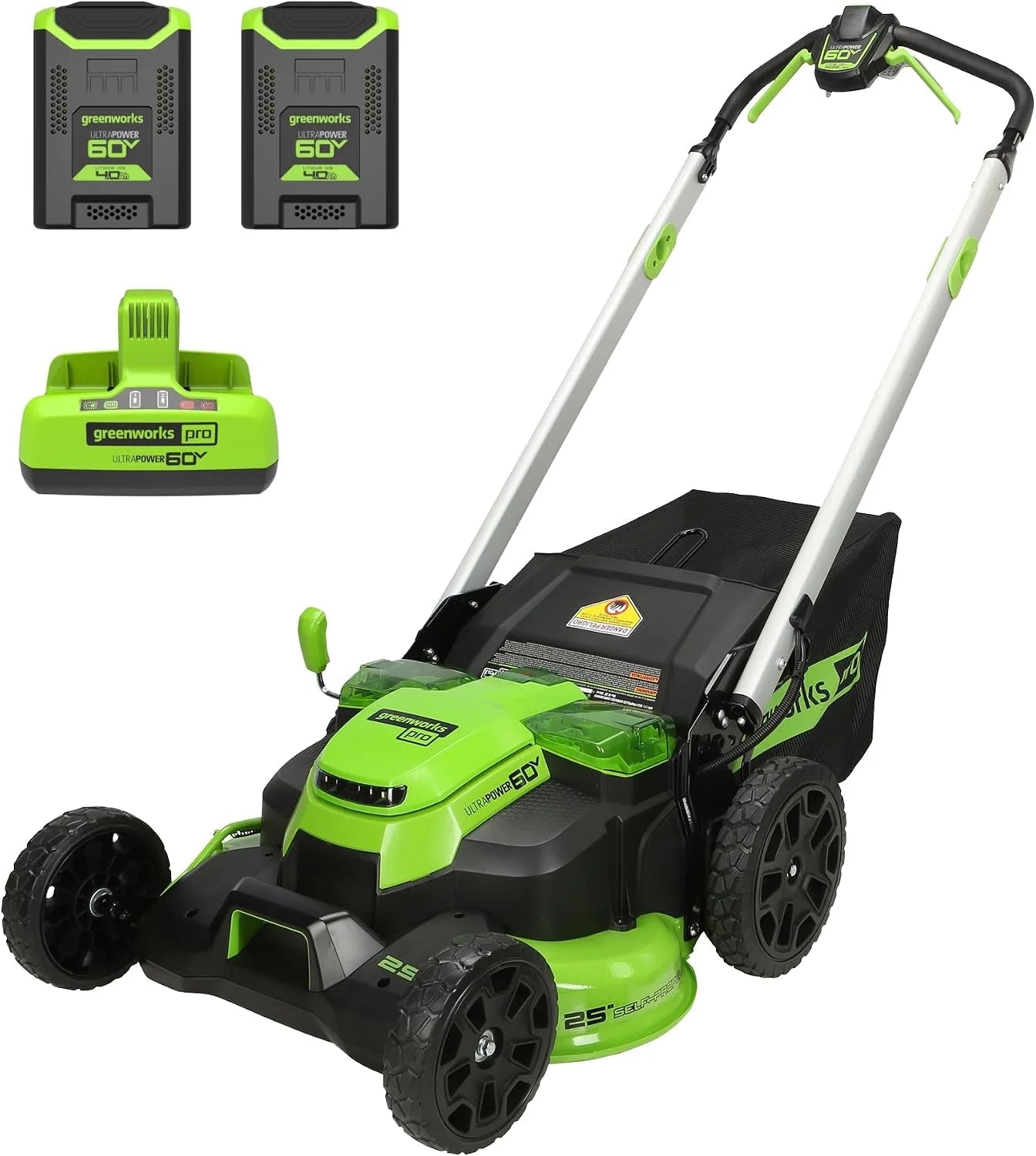 60V 21in Brushless Self-Propelled Cordless Lawn Mower, 2 x 4.0Ah Batteries (3/4 Acre, Rapid Charger, 4-in-1 – For Lawn Care - Image 7