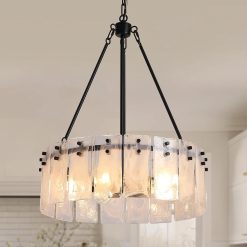 New Arrivals Chandeliers for Dining Room Light Fixture, Adjustable Glass Modern Farmhouse Chandelier for Entryway