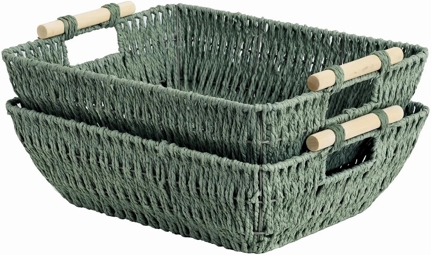 StorageWorks Wicker Baskets for Organizing, Water Hyacinth Storage Baskets, Wicker Storage Baskets for Shelves bifanuoyard - Image 11