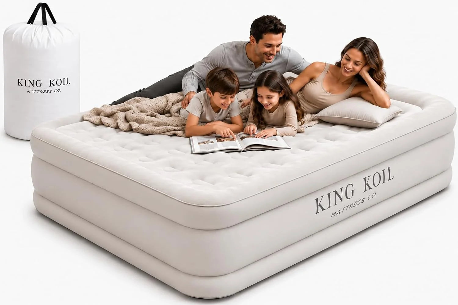 King Koil 20 Queen Air Mattress with Built-in High-Speed Pump, CNN Underscored Top Pick, Inflates in 2 Minutes bifanuoyard - Image 7
