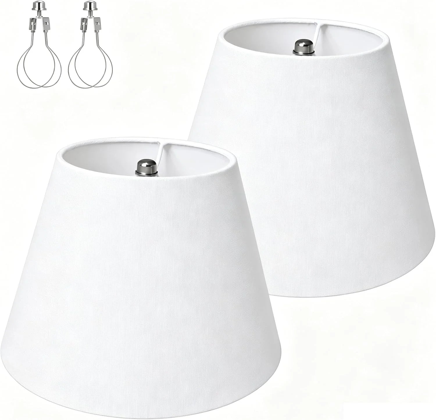 New Arrivals Empire Beige Linen Lamp Shades Set of 2