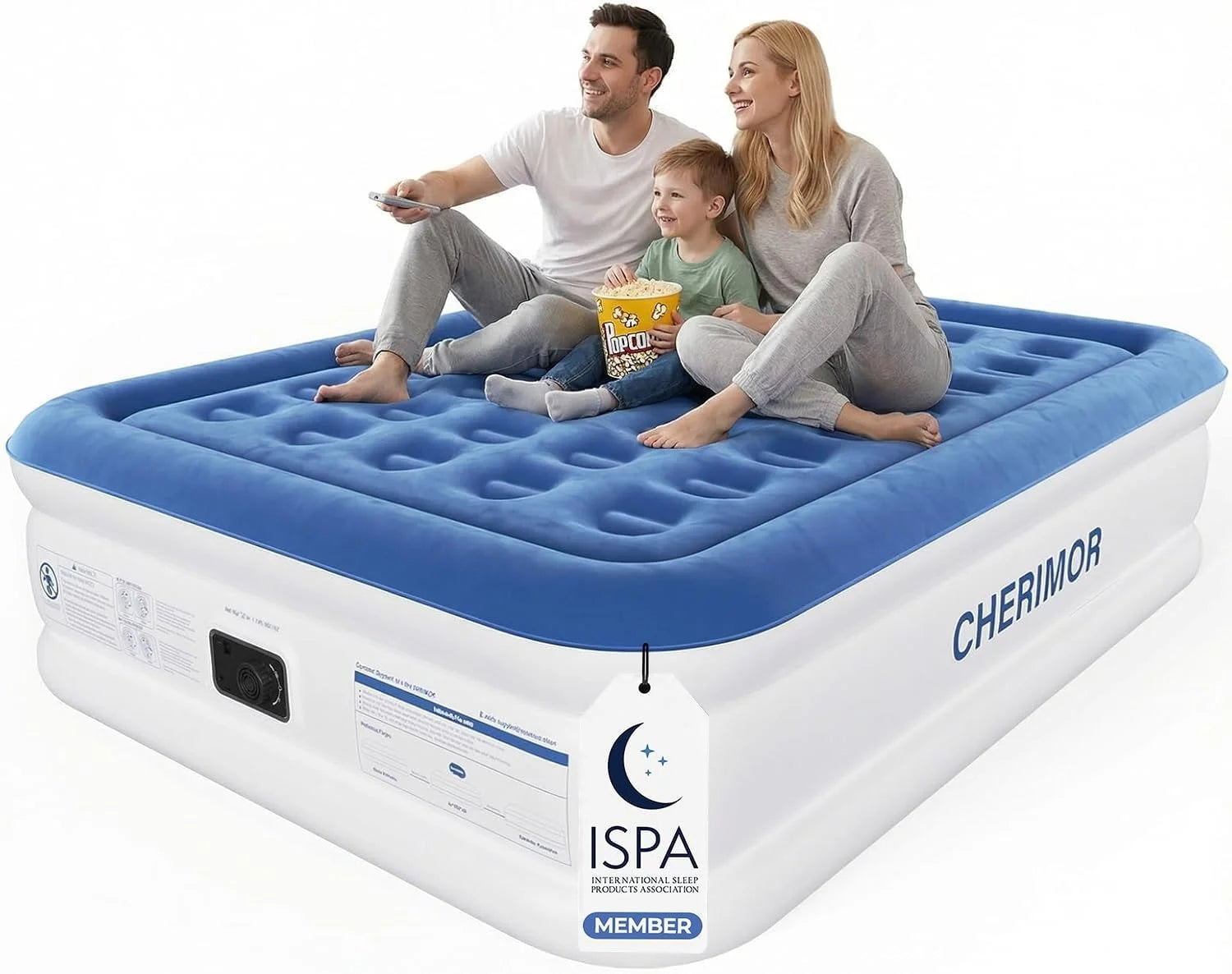 CHERIMOR Queen Air Mattress with Built-in Pump, 18 Raised Comfort, 48Hr Leak-Proof Test, Supports 800 lbs bifanuoyard - Image 5