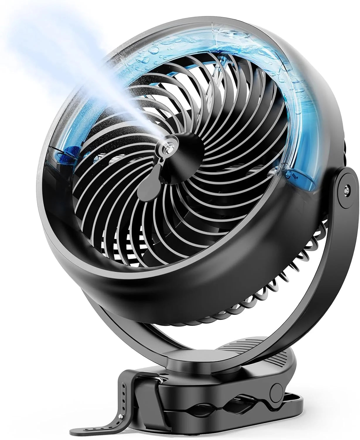 New Arrivals Koonie 8" 10000mAh Battery Operated Misting Fan with Max. 48 Hrs Runtime - Image 2