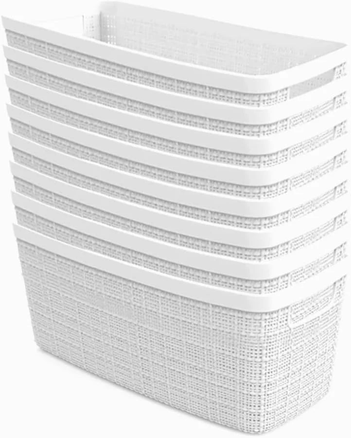 Curver Set of 4 Large Cube 17L Jute Decorative Plastic Organization and Storage Baskets, Perfect Bins for Home bifanuoyard - Image 18