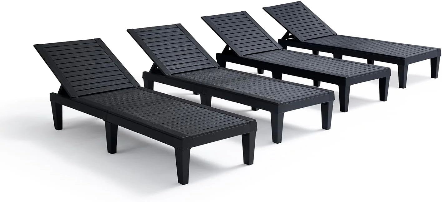 Nestl Lounge Chair Outdoor, Tanning Chair, Chaise Lounge Outdoor Set of 2, 5 Adjustable Positions bifanuoyard - Image 8