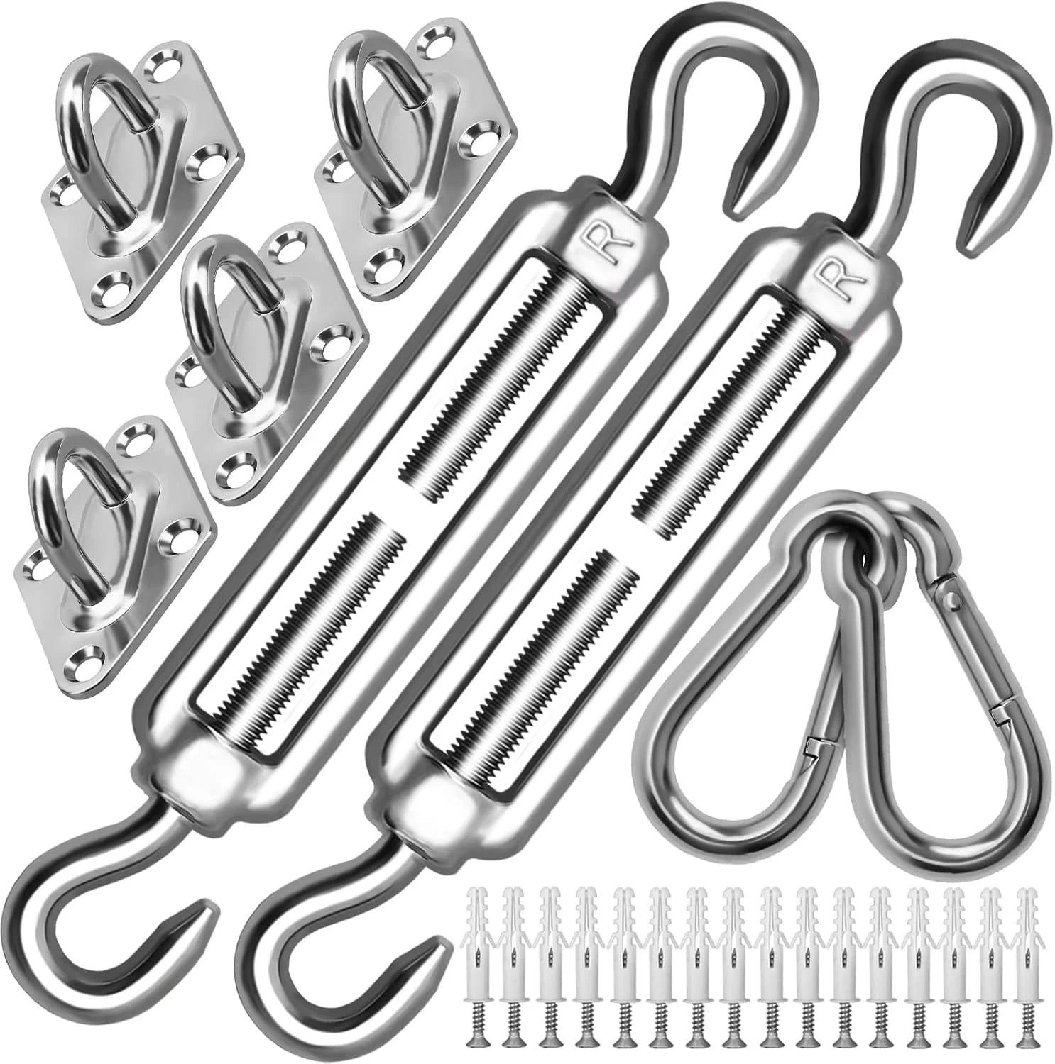 New Arrivals Shade Sail Hardware Kit 6 Inch for Rectangle & Triangle Shade Sail Install - Image 4