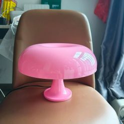 Anykonio Orange Mushroom Lamp, Bulb Included, Mid Century Modern Table Lamp for Bedroom bifanuoyard