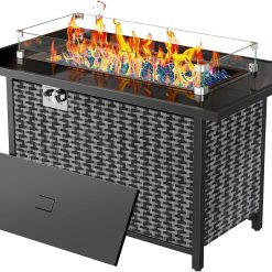 Alternative view of Ciays Large Propane Fire Pit 19 Inch, Gas Fire Pit with Grill Grate, Folding Legs, 58, 000 BTU bifanuoyard
