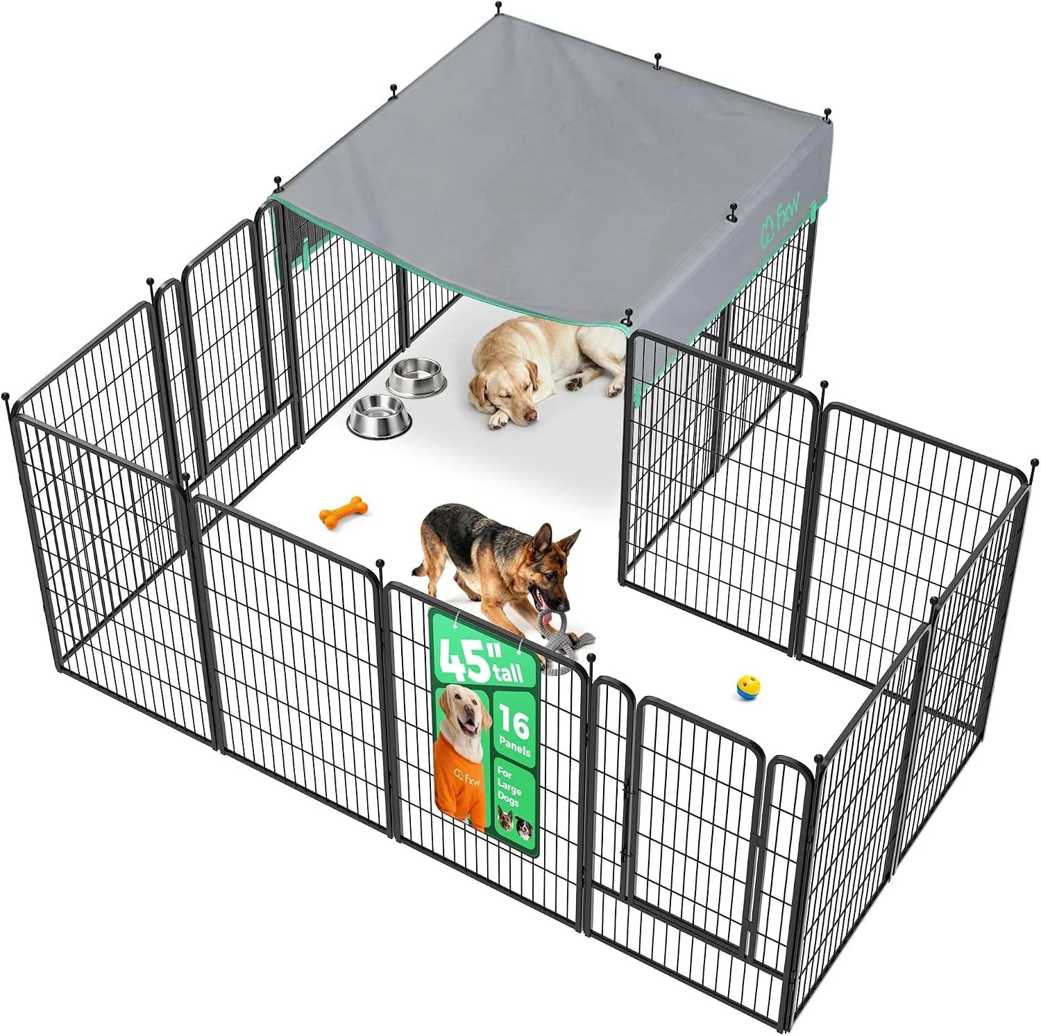 New Arrivals Rollick Dog Playpen, Indoor, 24 H, 8 Panels - Image 19